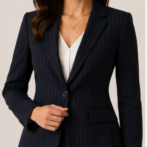 professional pinstripe blazer